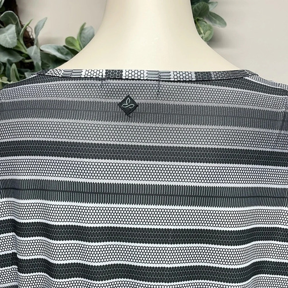Prana Lindy Dress Black and White Pullover Drawstring Waist M - Picture 6 of 16